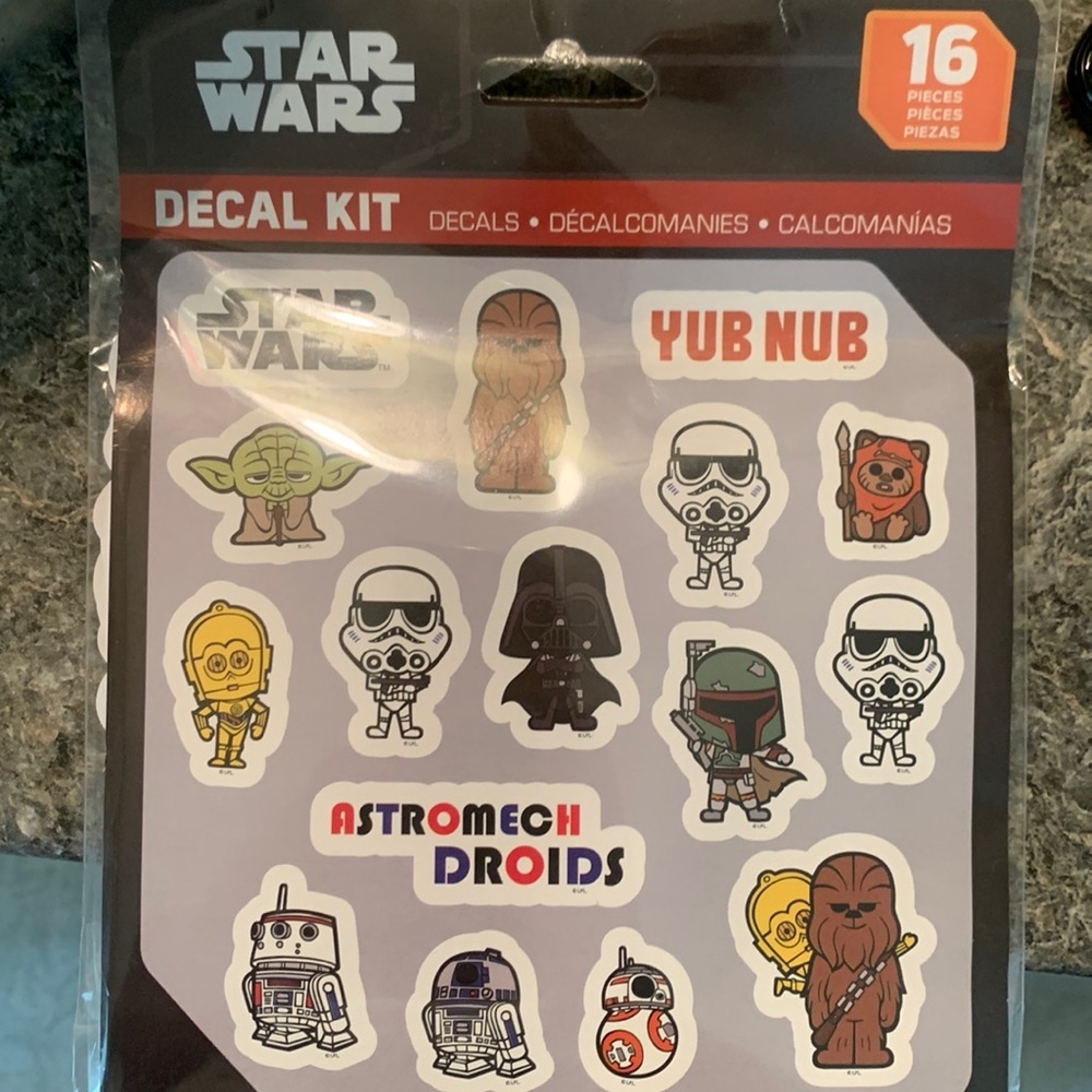 16 Piece Star Wars Decals Still New In Original Package​